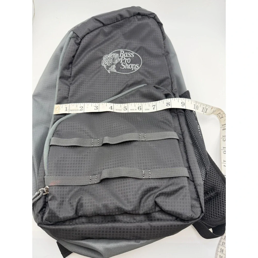 Bass Pro Shops Johnny Morris Sling Pack Backpack Charcoal Gray Black NWT